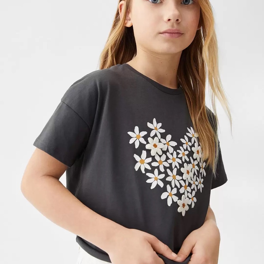 Mango Charcoal Gray T-Shirt